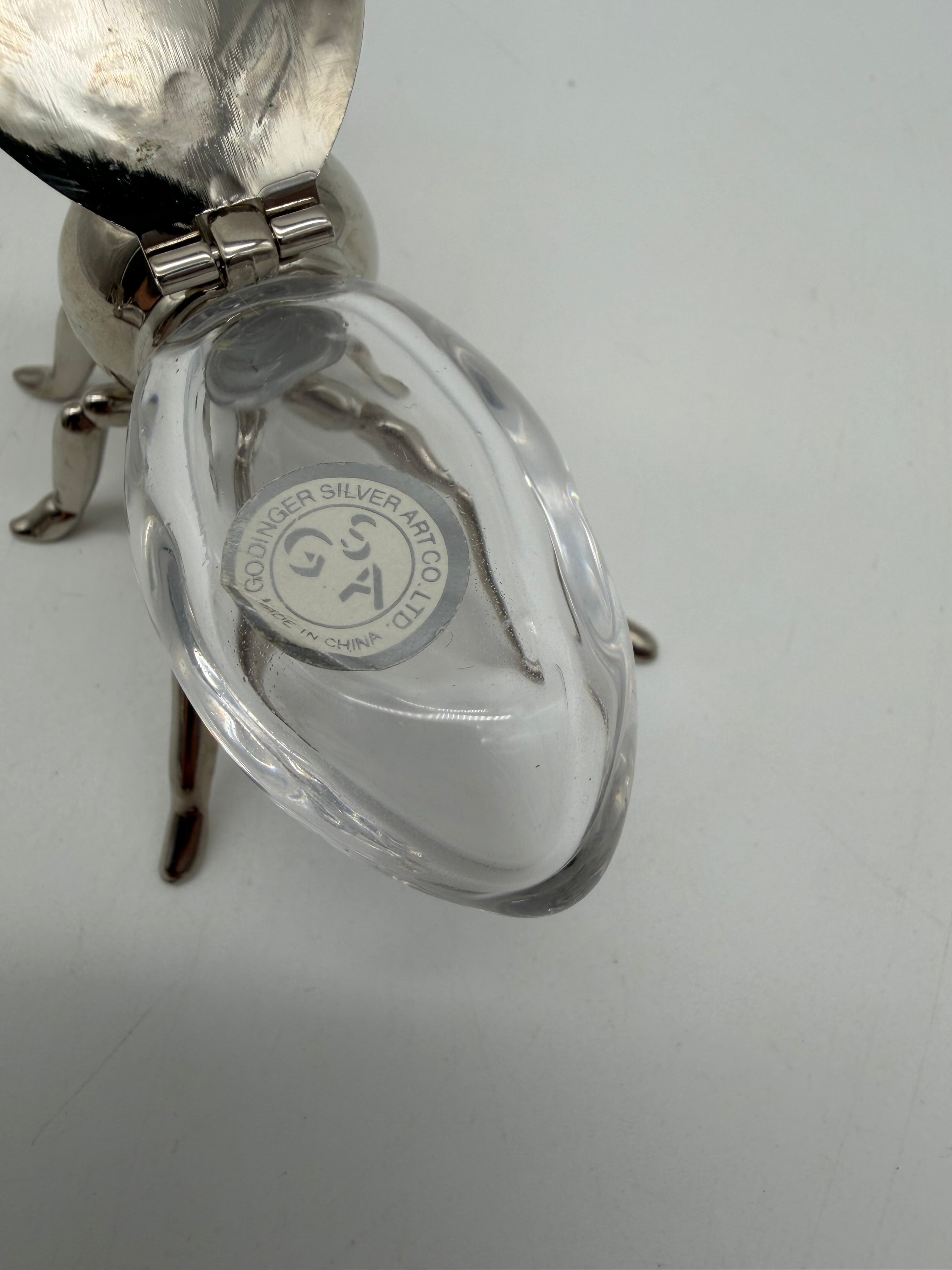 3” Godinger Silver Bee Fly Salt and pepper shakers
