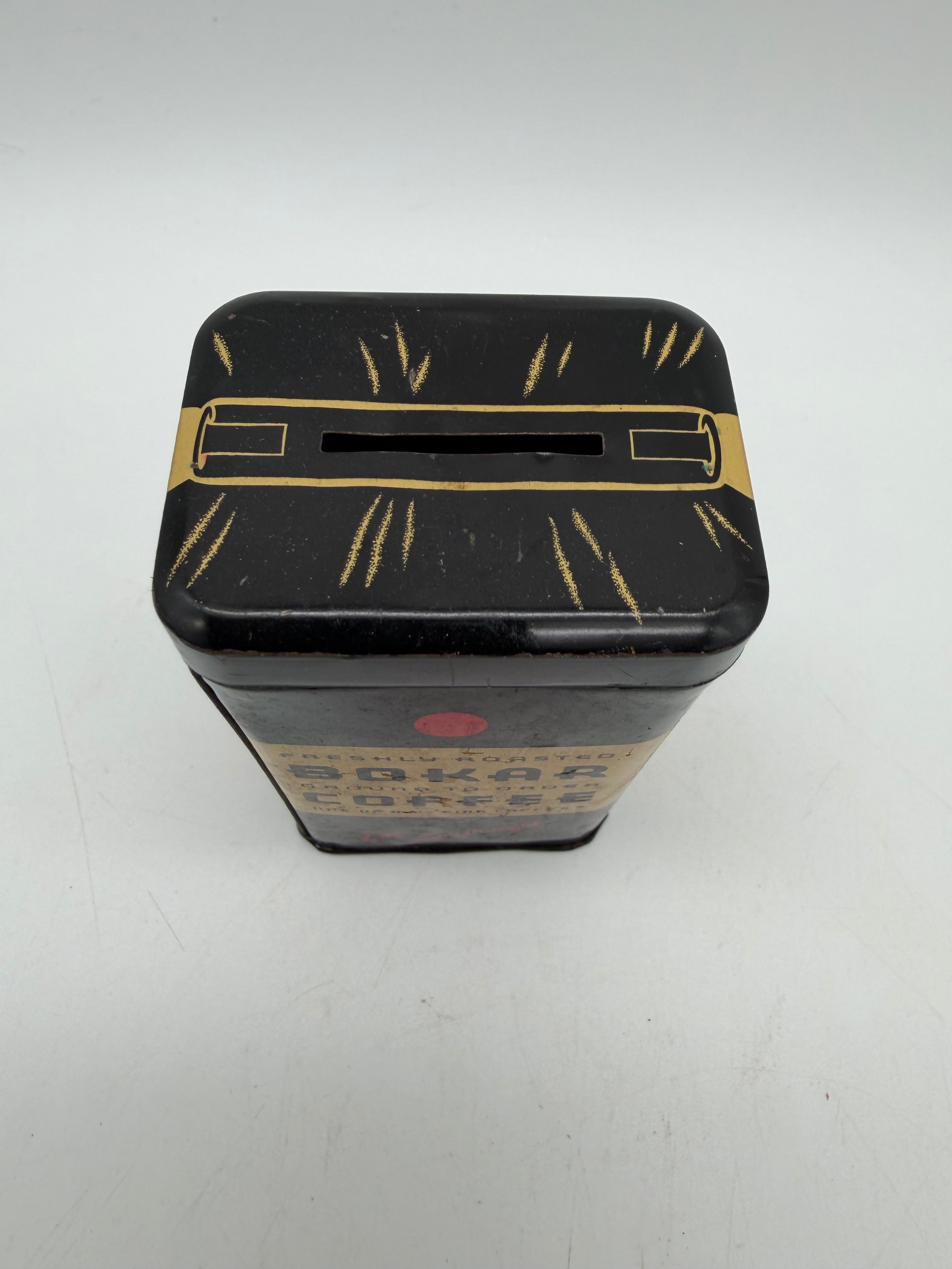 4” Tin piggy bank Bokar Coffee