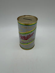 5” Miller High Life tin piggy bank flat top can