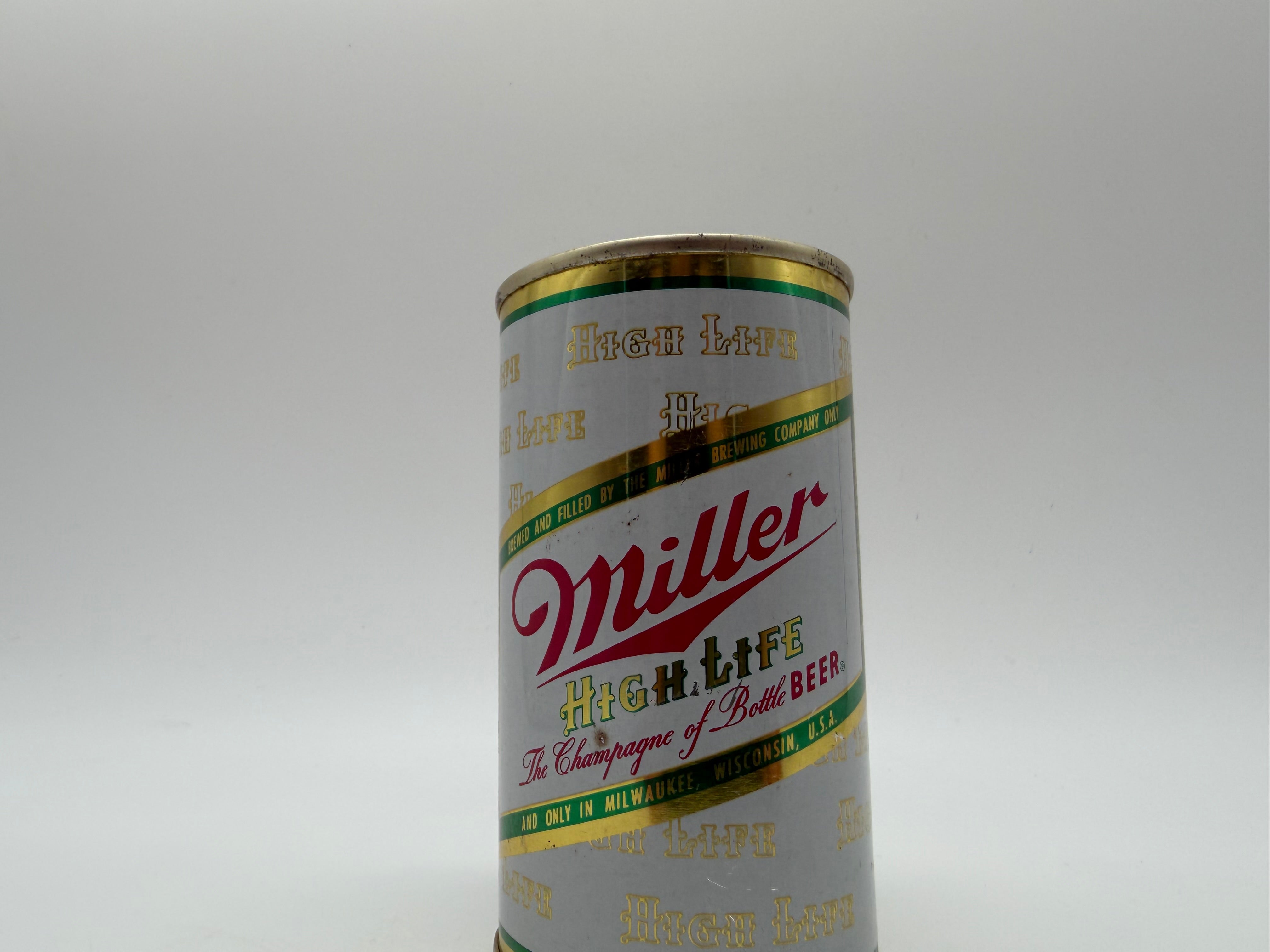 5” Miller High Life tin piggy bank flat top can