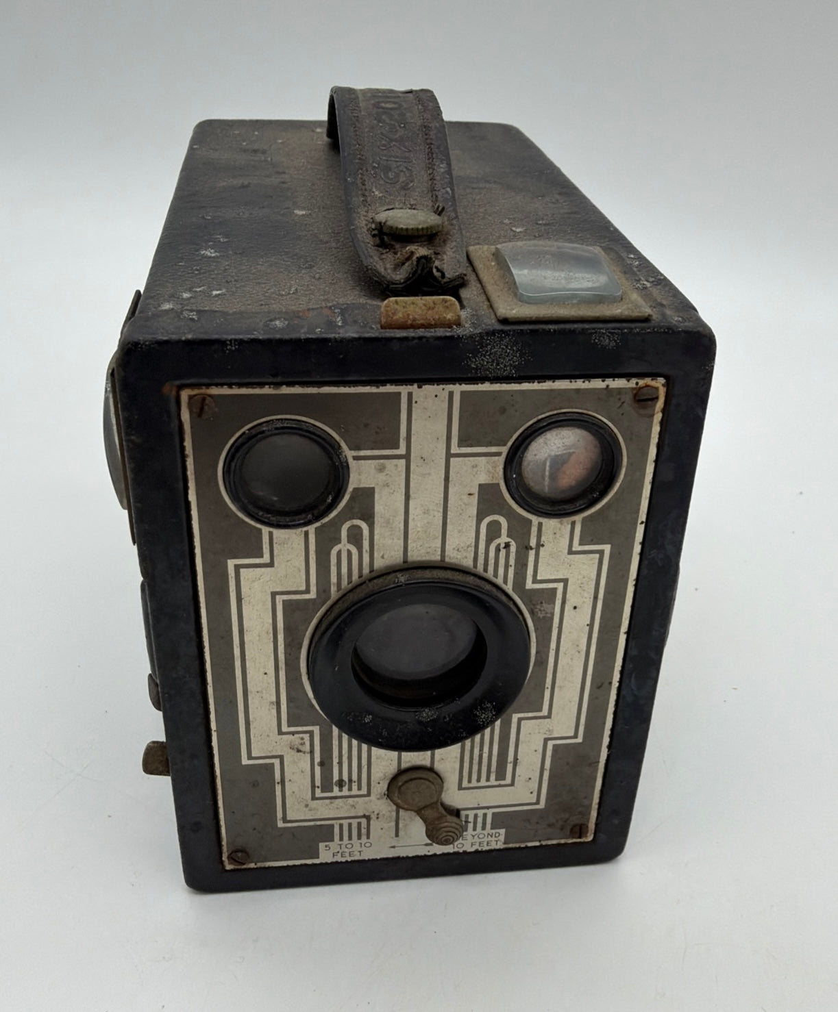 5” Eastman Kodak Camera SIX-20 Brownie Junior Black, Art Deco. Display