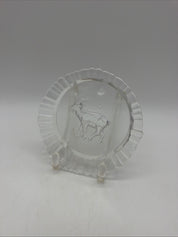 5.5” Light Catcher Capricorn clear glass ornament