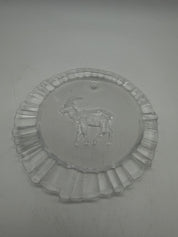 5.5” Light Catcher Capricorn clear glass ornament