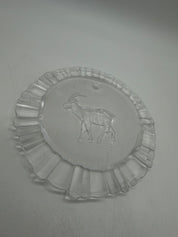 5.5” Light Catcher Capricorn clear glass ornament