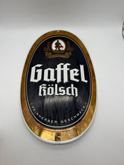 18” Gaffel Kolsch Beer Embossed Metal Sign German Breweriana Bar Pub Decor