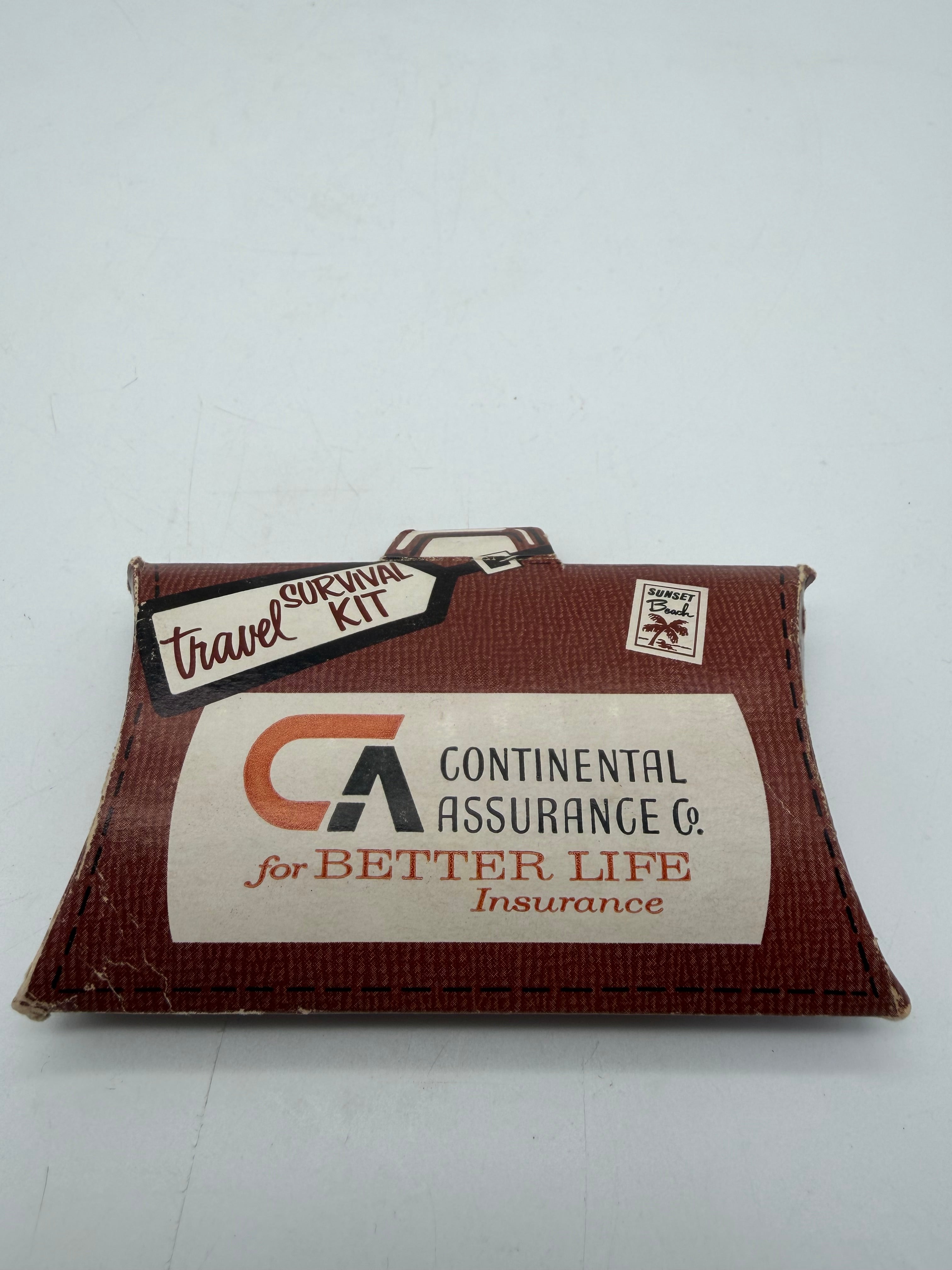 4” amenities kit Continental Assurance co. Travel kit