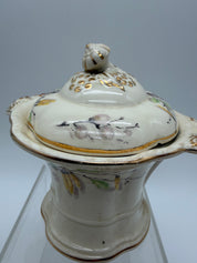 8” Edwin Knowles gravy, creamer and sugar Sylvan pattern Fall harvest