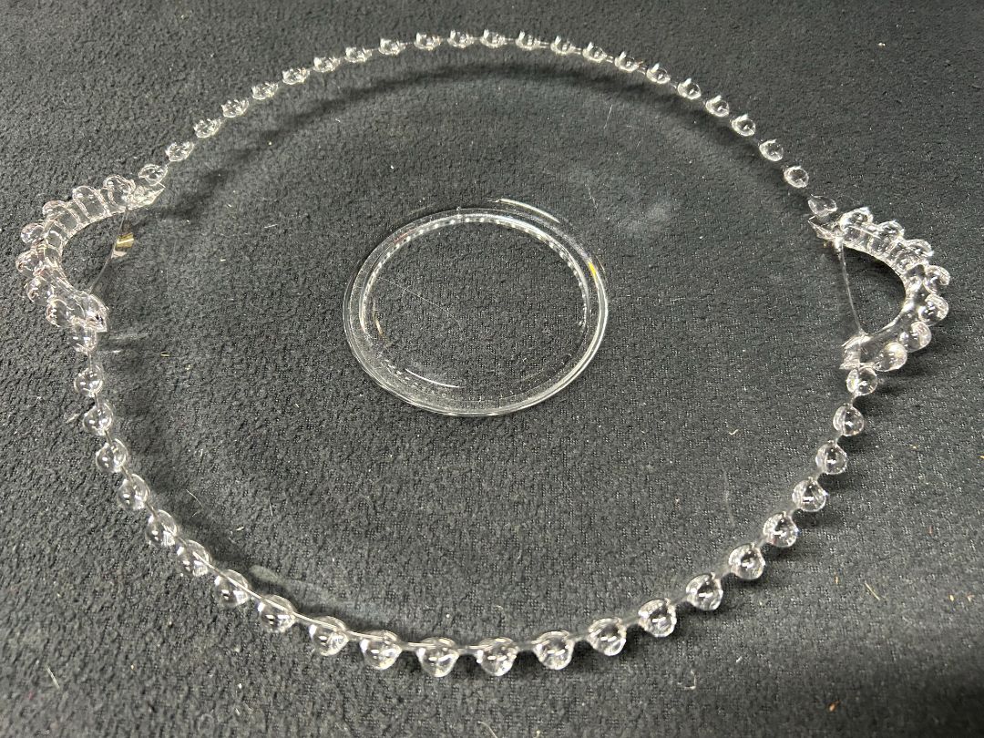 Candlewick Two-handled Beaded Plate