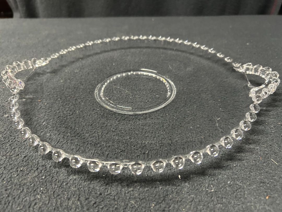 Candlewick Two-handled Beaded Plate