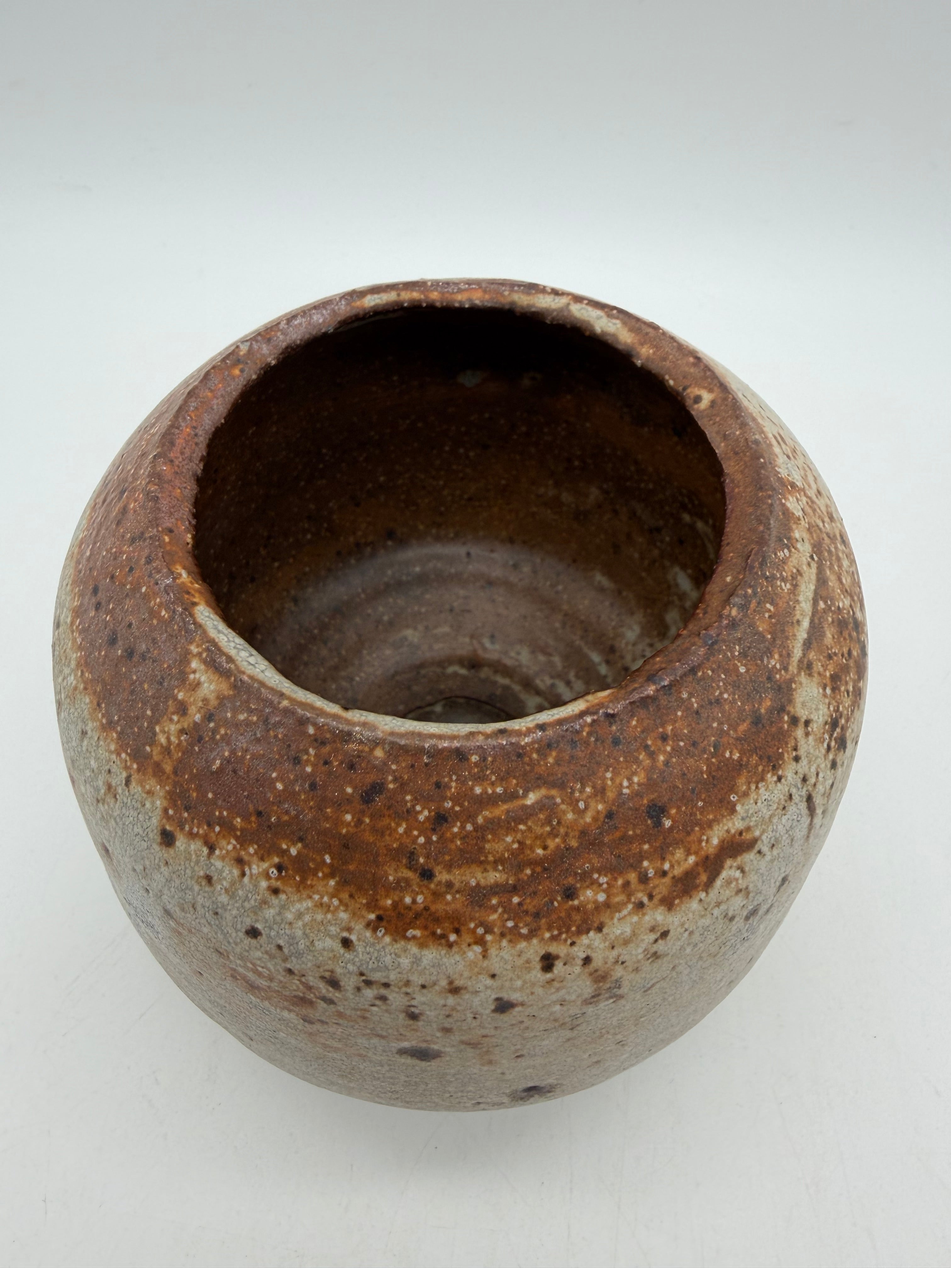 5” large weed pot earth tones studio pottery