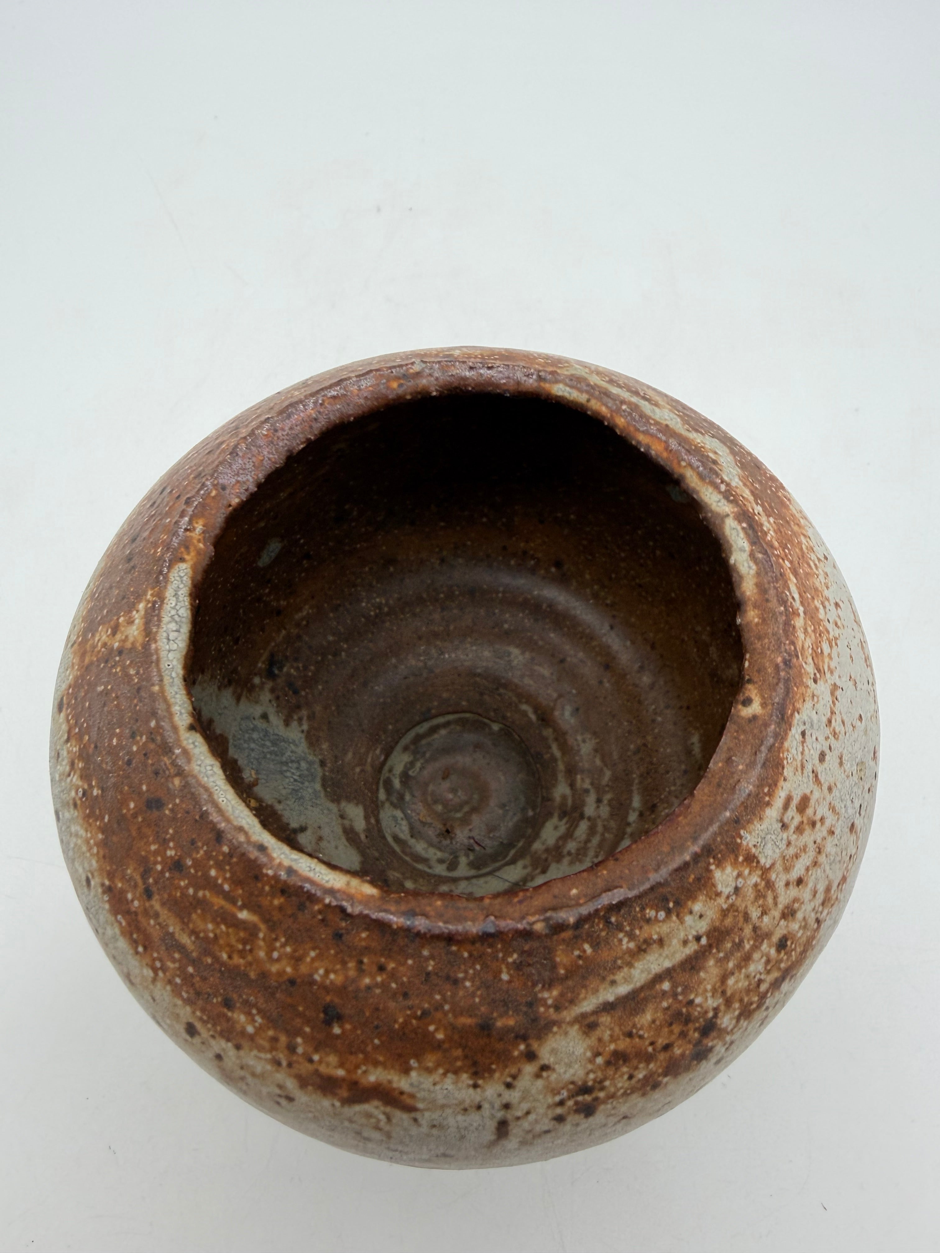 5” large weed pot earth tones studio pottery