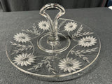 Corn Flower Etched Plate w/handle
