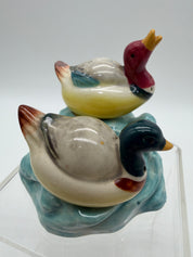 4” Duck Salt and pepper on water ceramic