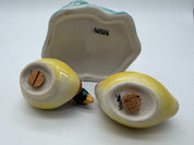 4” Duck Salt and pepper on water ceramic