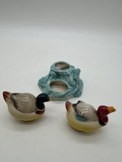 4” Duck Salt and pepper on water ceramic