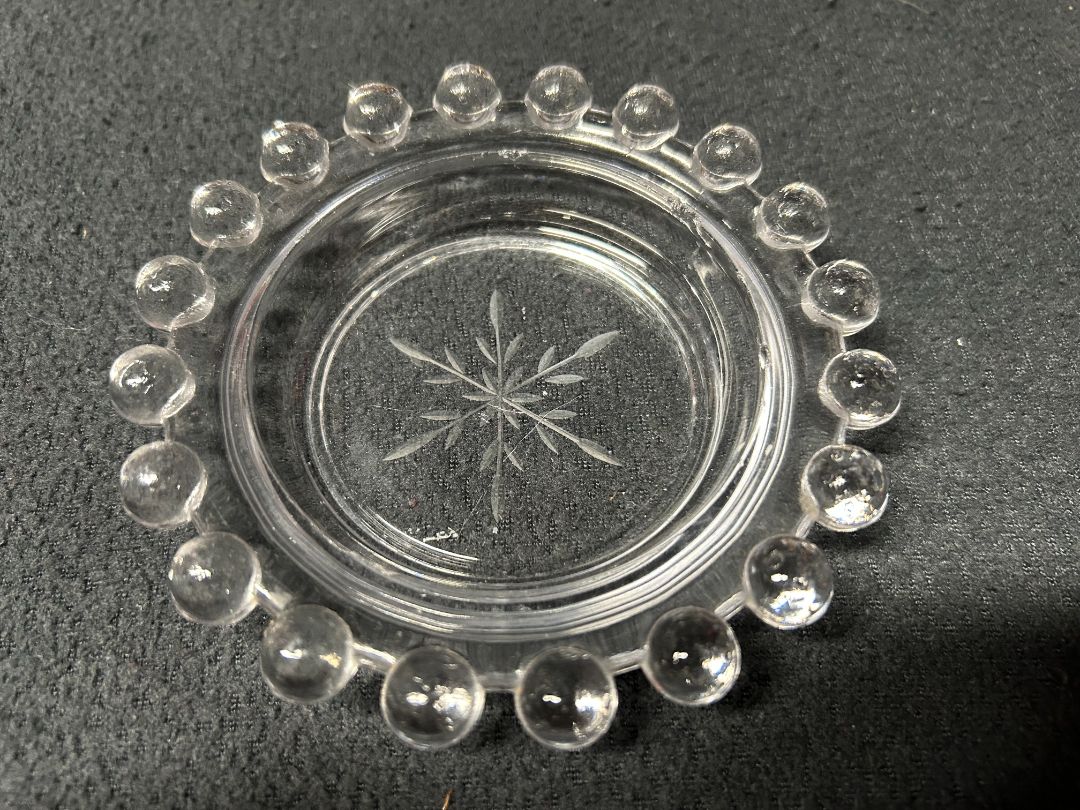 Candlewick Flower Round Ashtray