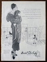 VTG M Field's Fur Salon Chicago Ad Framed