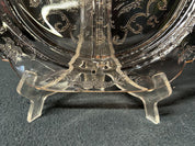 Pink Divided Glass Plate