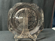 Pink Divided Glass Plate