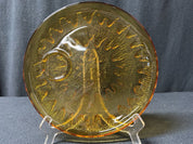 Amber Carnival Glass Snack Plate