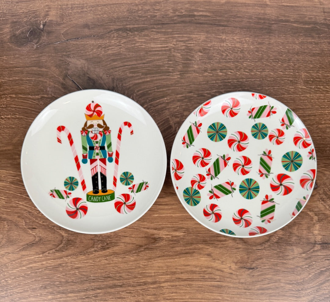 6” Stoneware Plate with Christmas Candy