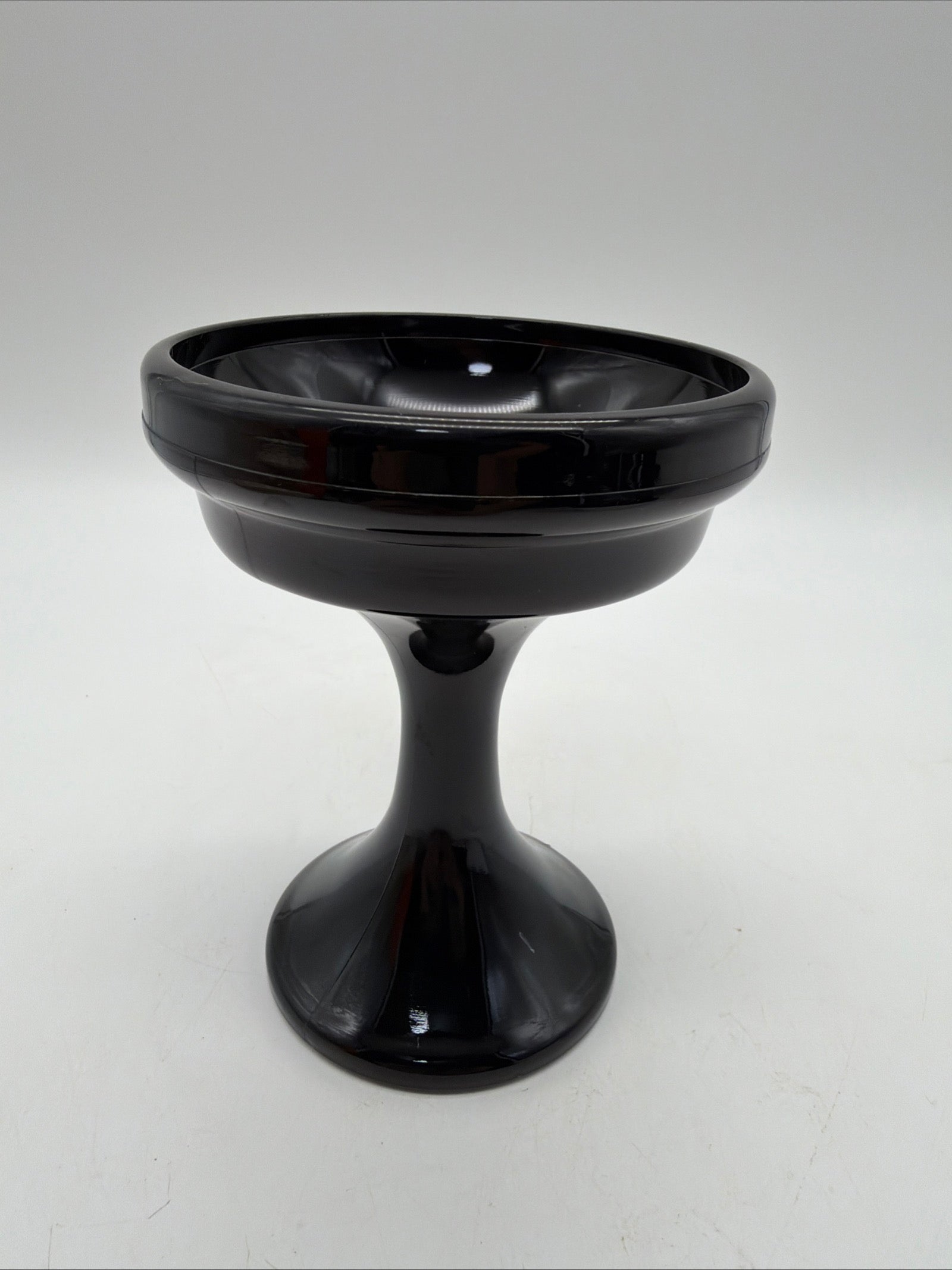 5”  c1930s Black Depression Glass Compote westmorland