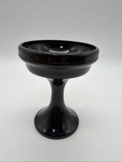 5”  c1930s Black Depression Glass Compote westmorland