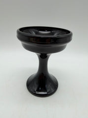 5”  c1930s Black Depression Glass Compote westmorland