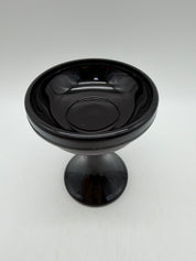5”  c1930s Black Depression Glass Compote westmorland