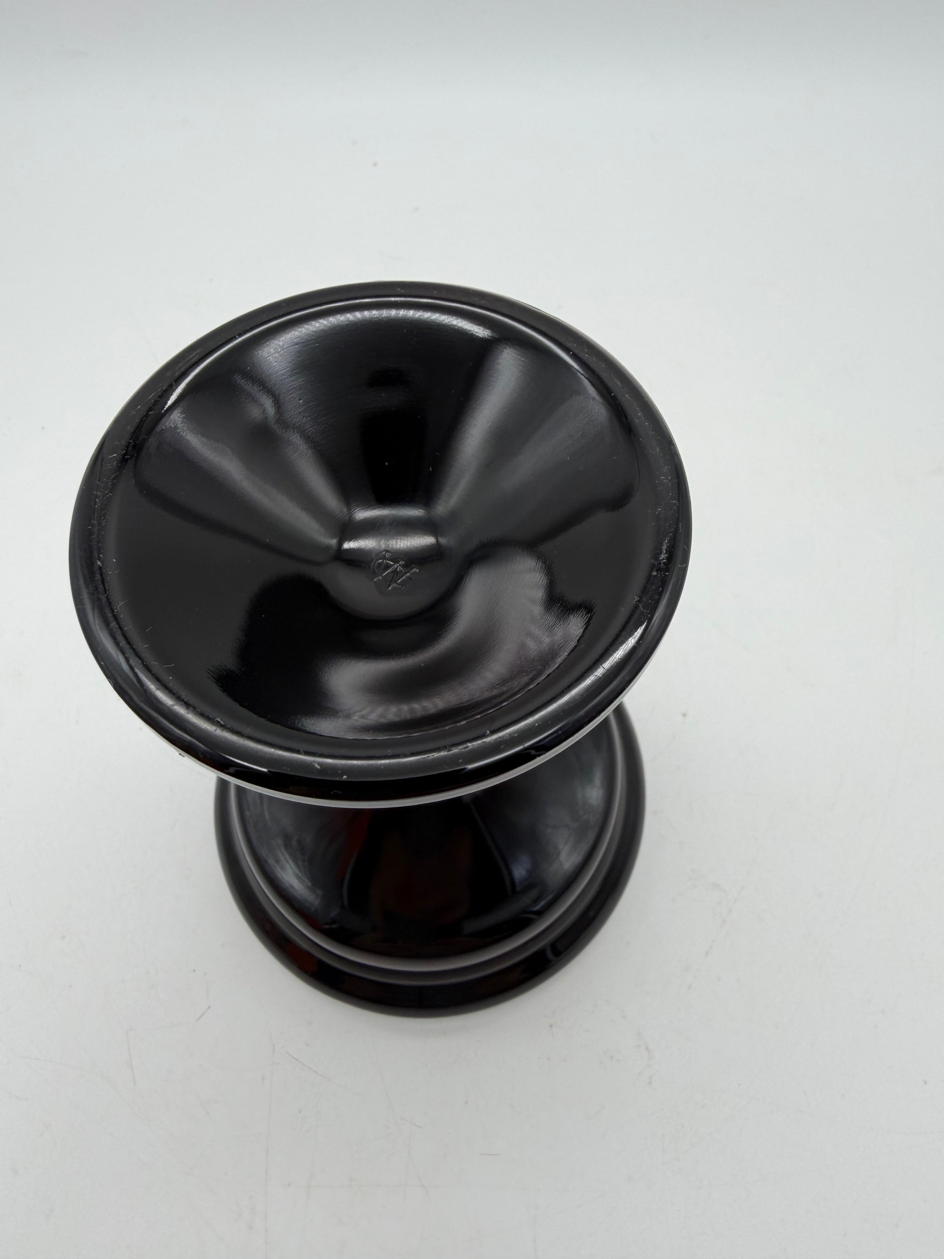 5”  c1930s Black Depression Glass Compote westmorland