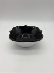 6” Luminarc France White Black bowl set of 2
