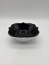 6” Luminarc France White Black bowl set of 2