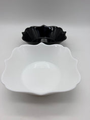 6” Luminarc France White Black bowl set of 2