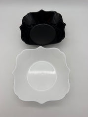 6” Luminarc France White Black bowl set of 2