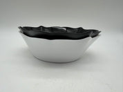 6” Luminarc France White Black bowl set of 2