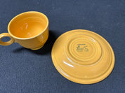 Yellow Teacup and Saucer Fiestaware