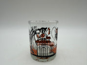 2.5” Vintage Halloween Votive Candle Holders - Glass - Brazil  Owl Haunted house