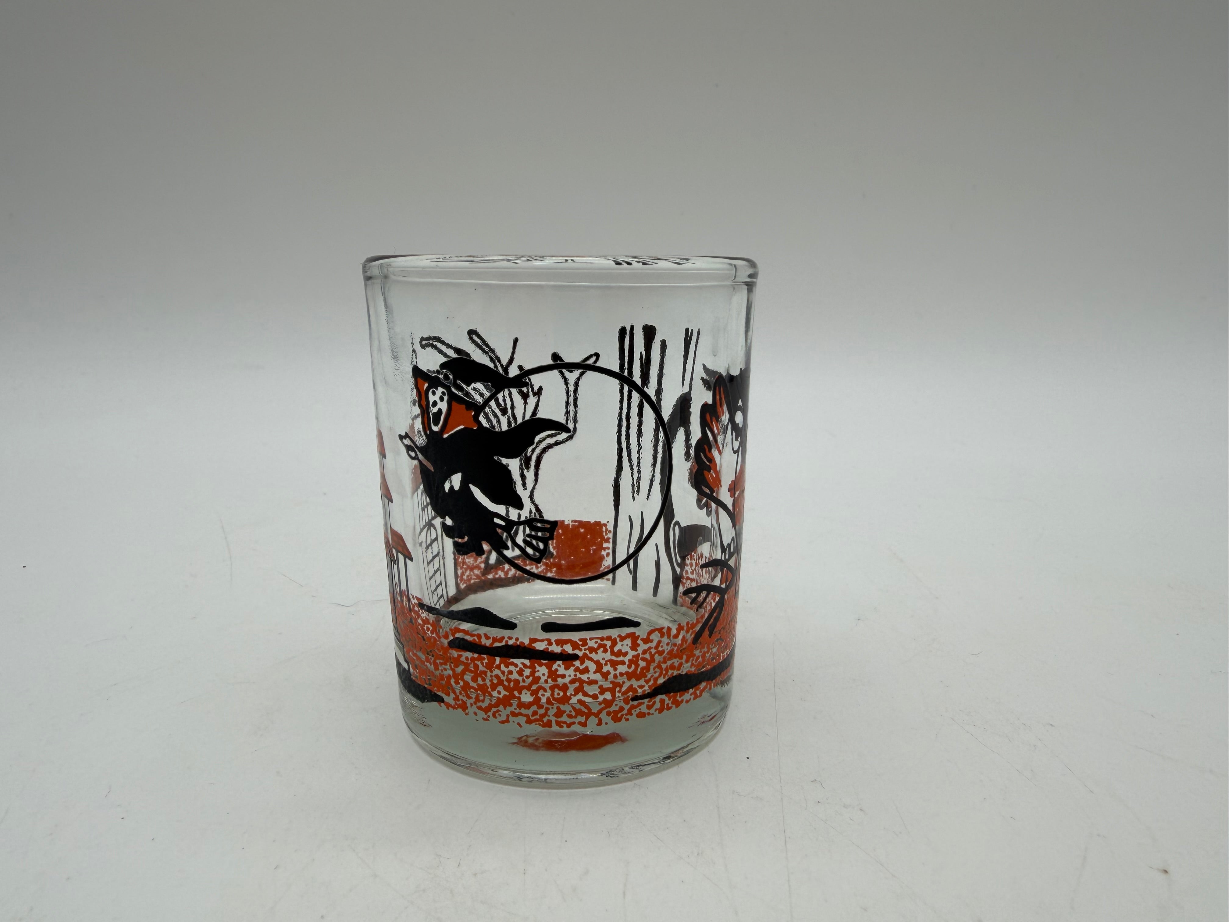 2.5” Vintage Halloween Votive Candle Holders - Glass - Brazil  Owl Haunted house