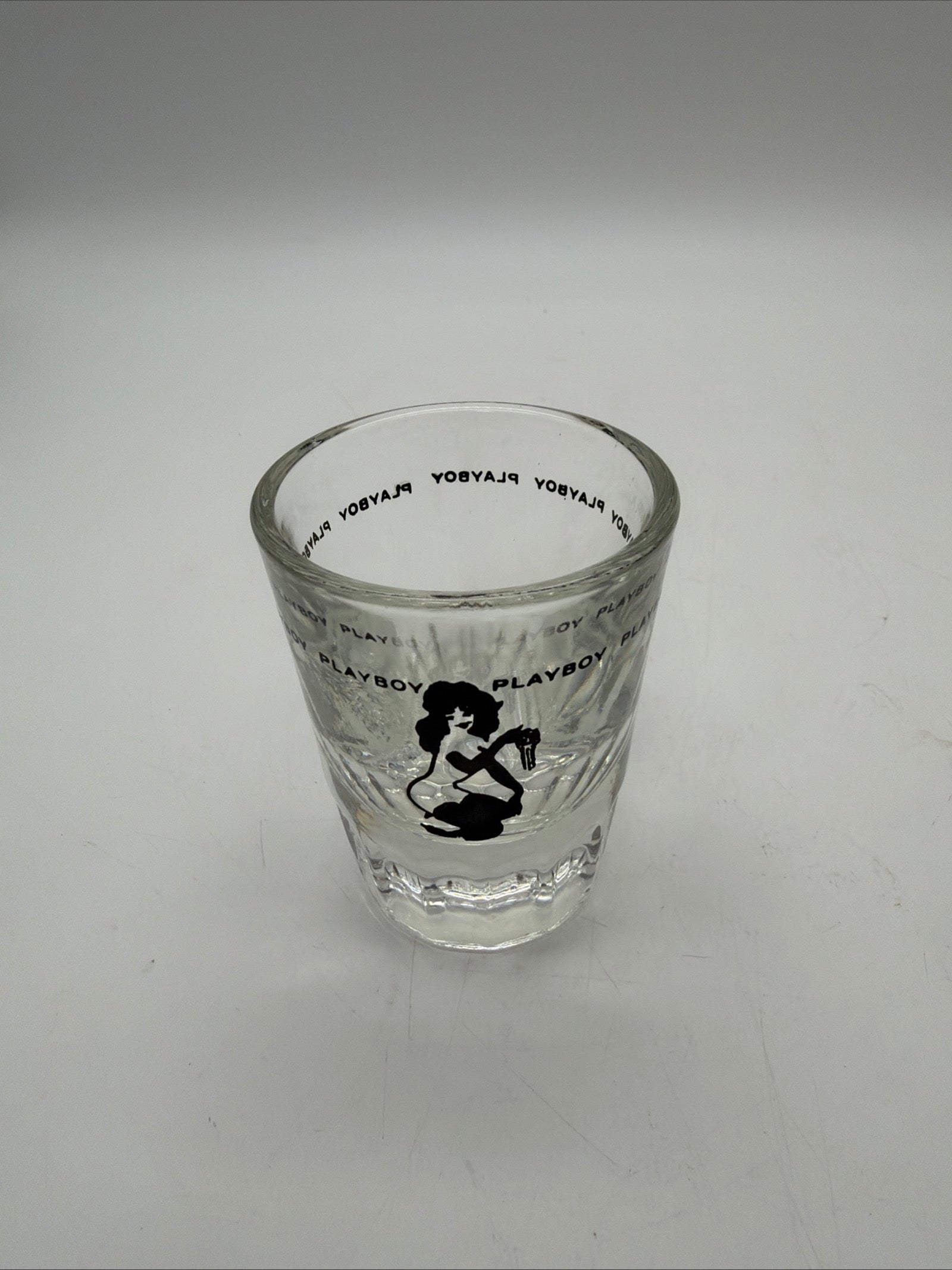 3” Playboy Club Shot Glasses Leroy Neiman 1960's Art Nude Female Bunny w/Key