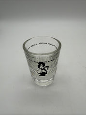 3” Playboy Club Shot Glasses Leroy Neiman 1960's Art Nude Female Bunny w/Key