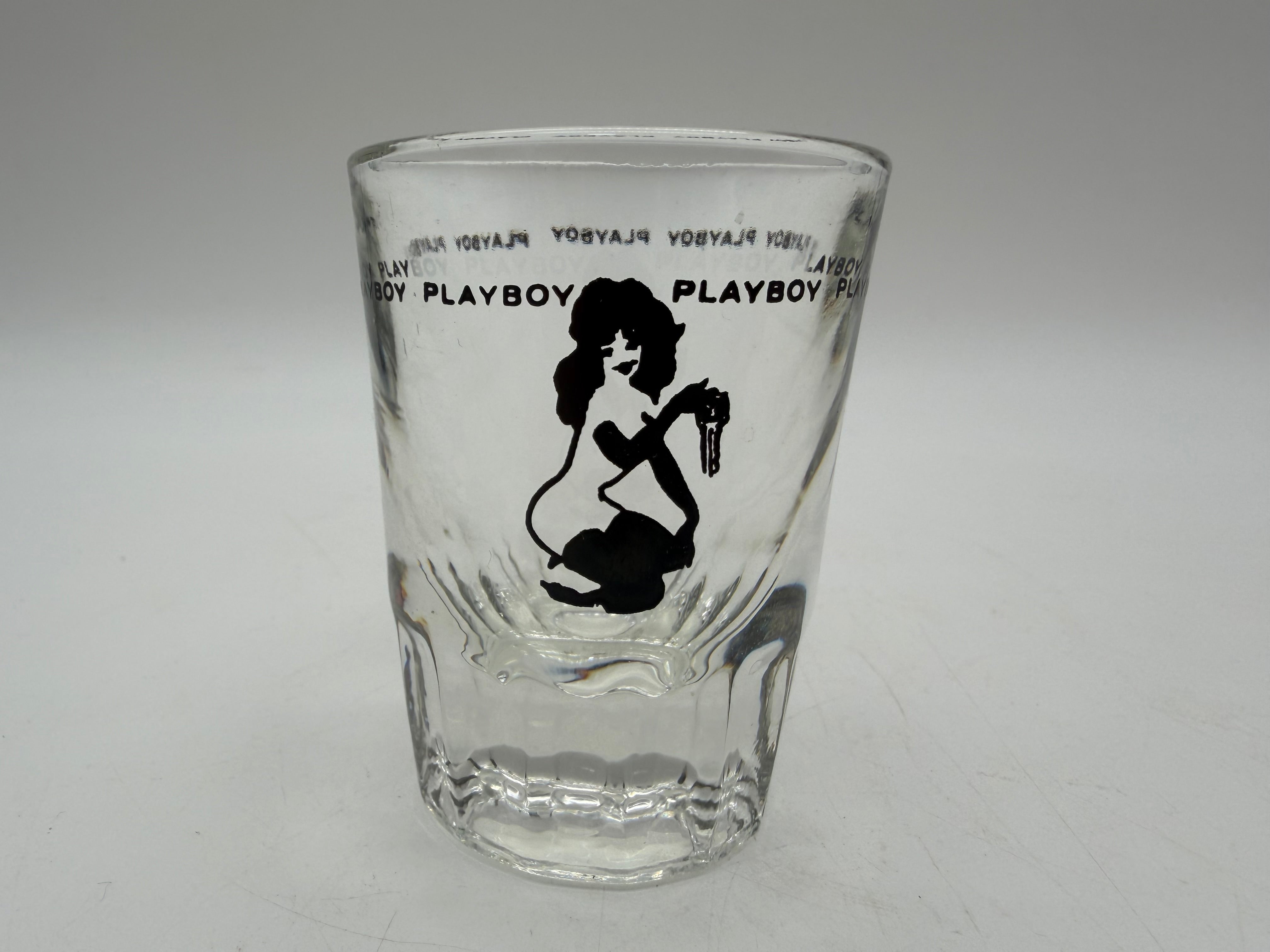 3” Playboy Club Shot Glasses Leroy Neiman 1960's Art Nude Female Bunny w/Key