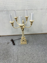 5 Light Beige and gold Candlesbra Lamp