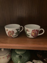 Porcelain 2 Floral Vintage Tea Cups