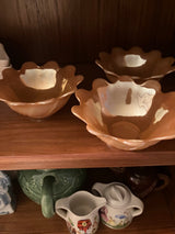 Fire-King Peach Lotus Desert Bowls