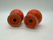 3”  Fiestaware Radioactive Red /orange Salt & Pepper Shakers 1936-1944