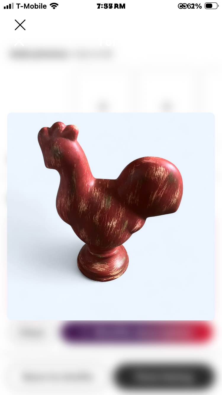 Rustic Red Rooster Figurine