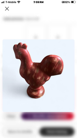 Rustic Red Rooster Figurine
