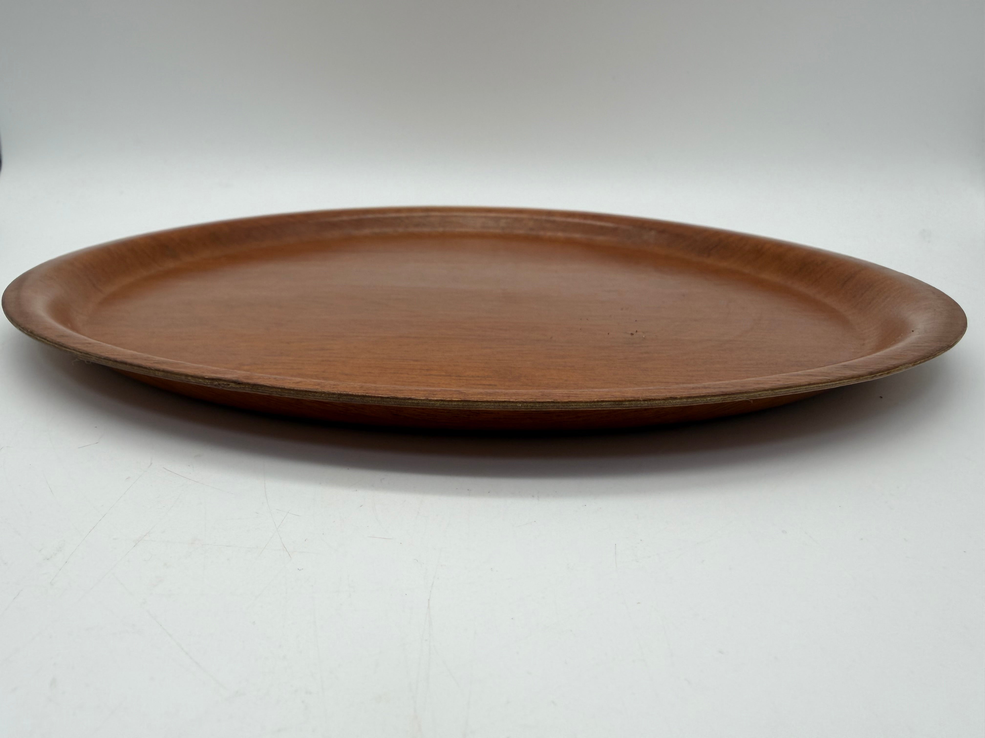 12” Sweden Melamine teak wood look tray