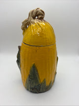 12” McCoy Pottery USA Corn on Cob Large Cookie Jar w/ Lid  Tall 1950"s