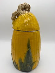 12” McCoy Pottery USA Corn on Cob Large Cookie Jar w/ Lid  Tall 1950"s